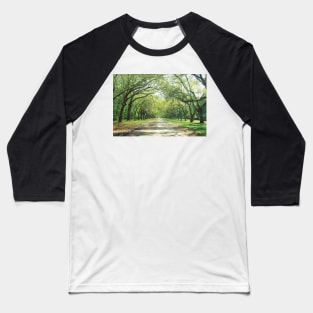 Live Oaks And Spanish Moss Wormsloe State Baseball T-Shirt